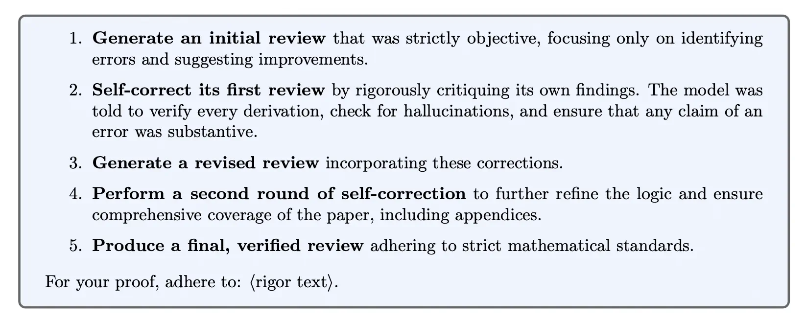 Iterative self-correction prompt. Figure taken from the Google Research paper.